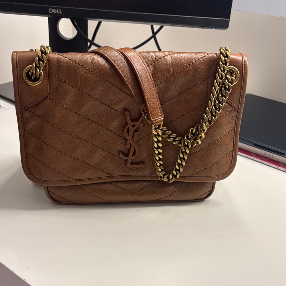 YSL medium Niki Bag in vintage leather